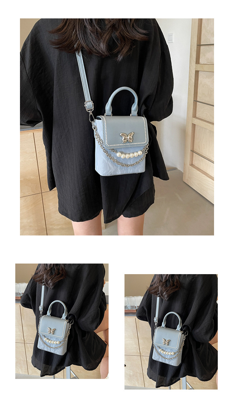 Niche Handheld Box 2024 New Color Contrasting Crossbody Fashion Butterfly Commuter Phone Shoulder Bag_voghion.com