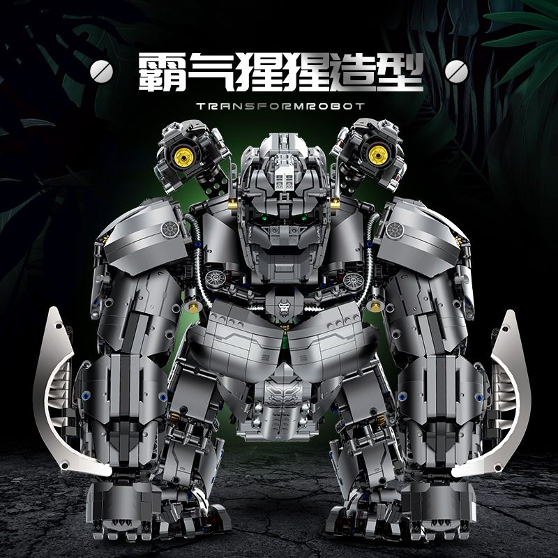 Gu Li 80501 galvanoplastia super-energía King Kong Gorilla Mech compatible con LEGO ensamblado bloques de construcción modelo de juguete