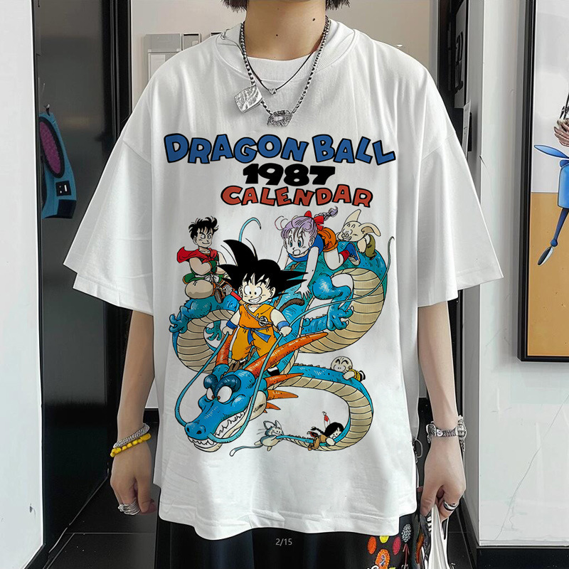 350g Cotton Heavy-weight Unpermeable Summer Wear Longzhu High Street Fashion Brand American Retro oldschool Men's and Women's Short-sleeved T-shirts