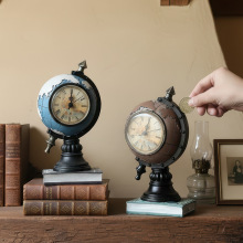 美式复古地球仪北欧装饰品酒柜工艺品书房摆件设办公室家居小道具