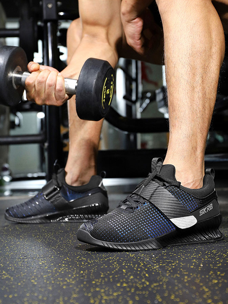 深くしゃがむ靴の男性の専門の重量挙げの靴の室内のジムの運動の総合的な訓練の靴の女性の力は硬い靴を支えます。