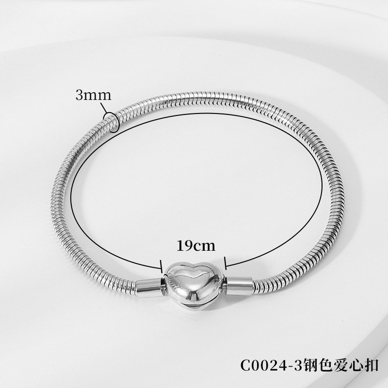 C0024-3 스틸 컬러 러브 버클