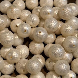 Natural Pearl Carving Zakiram Patron Saint Wen Play Bracelet Accessories