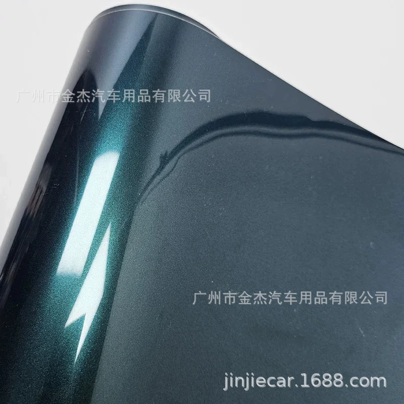 Глянцевая металлическая пленка цвета "полночный зеленый" из ПЭТ, наклейка для центральной консоли салона, наклейка для мотоциклов и автомобилей.