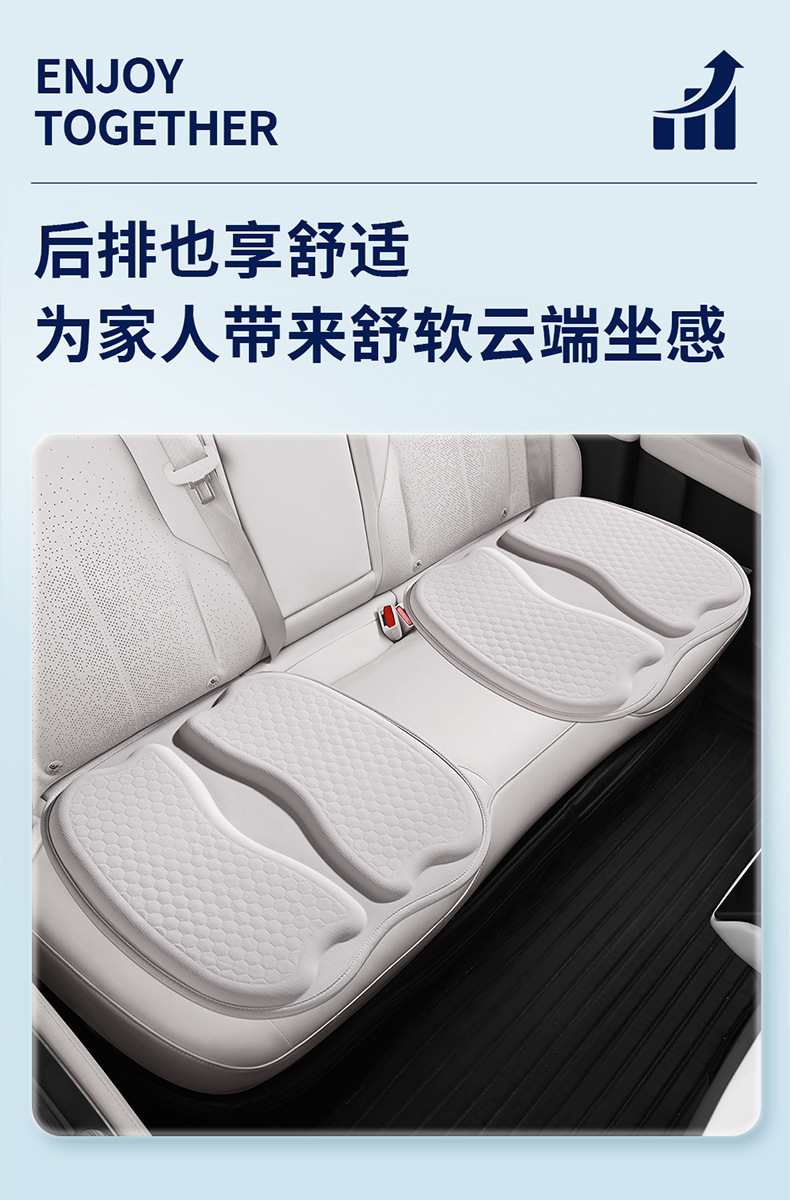 Breathable Two-Piece Gel Ventilated Cushion for Car Seats, Suitable for Long Sitting, Summer Car Ice Cushion for Large Vehicles