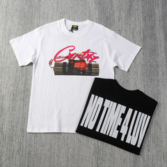 Corteiz Brand Fashion Trendy Minimalist Short-Sleeve T-Shirt with Chronograph Print, Summer Loose Casual Half-Sleeve T-Shirt