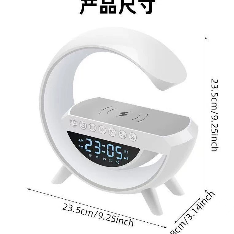 人気のクリエイティブギフトオーディオ BT3401 カラフルな雰囲気ライトワイヤレス充電多機能スマート Bluetooth スピーカー|undefined
