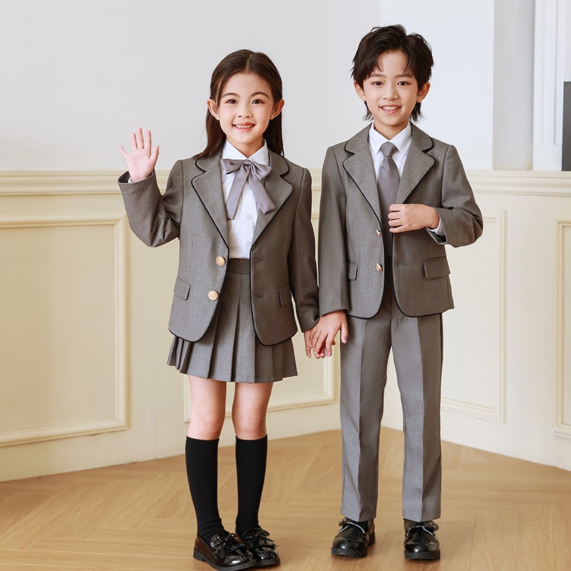 儿童校服春秋男童英伦风西装套装女童幼儿园小学生入园照园服班服