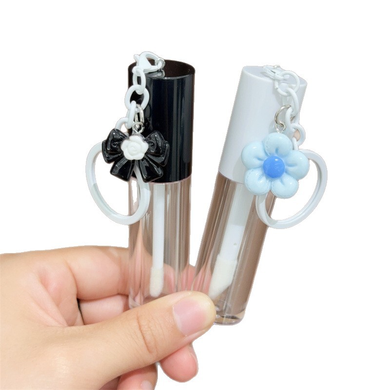 6 ミリリットルスポットピンクリップグロスチューブキーホルダーペンダントリップ釉薬リップマスク容器包装材料リップグロスチューブ|undefined