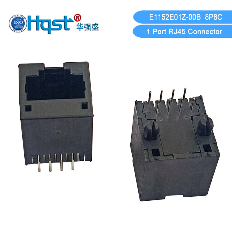 RJ45 vertical 180 degree 1*1 non-screen non-lamp non-network transformer communication crystal head socket mother seat