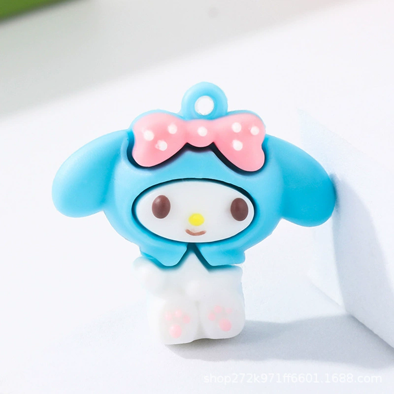 Ключница (Sanrio) кулон из силикона Kuromi, милый рождественский талисман, 3 × 1 × 4 см, assorted