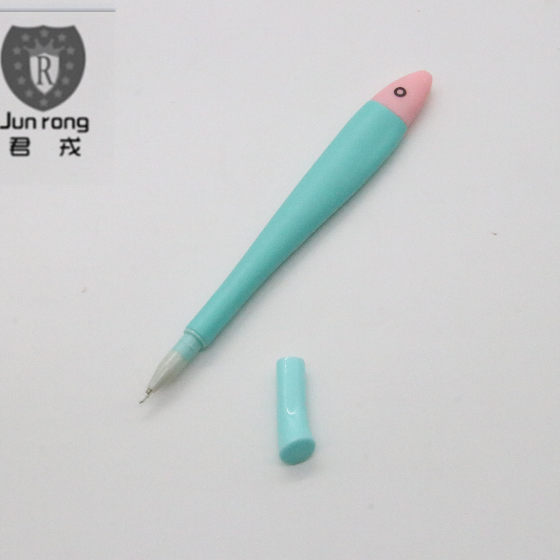 Pluma de dibujos animados de silicona bolígrafo neutral pluma de estudiante de inserción