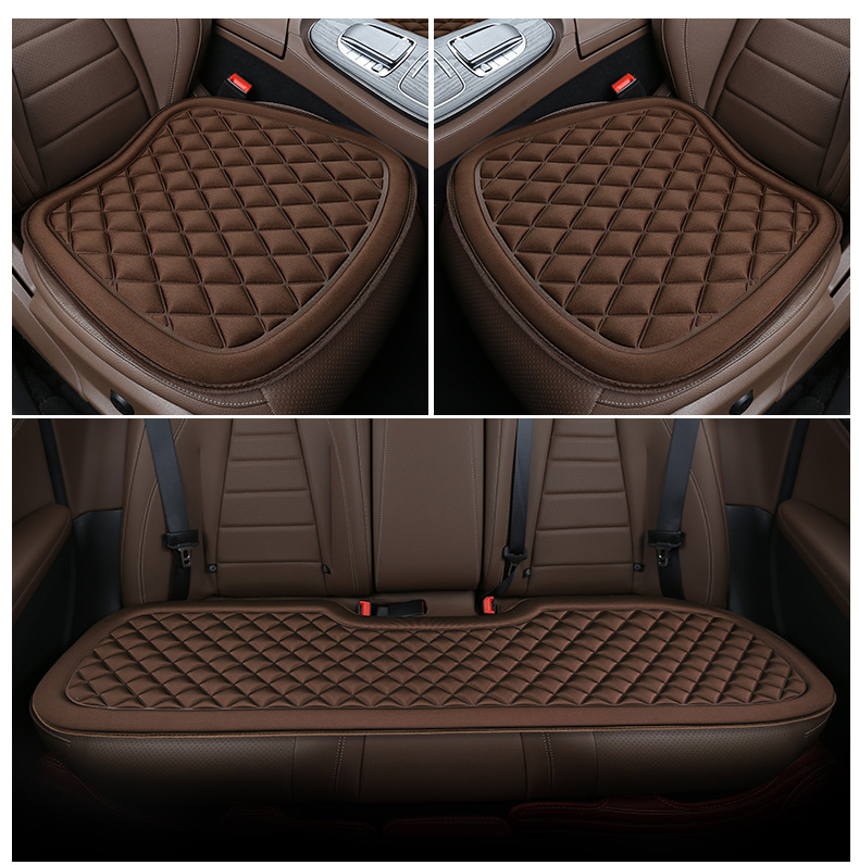 Car seat cushion front and rear row four seasons universal cool feeling non-slip breathable car seat interior car seat cushion three-piece set