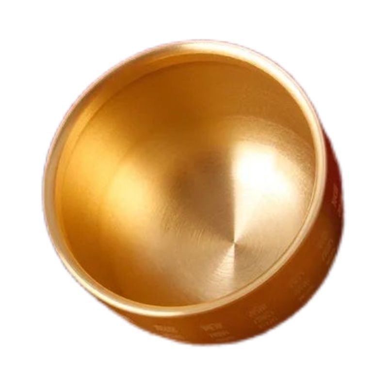 纯黄铜百福一口杯一两杯茶杯酒杯铜杯摆件礼品工艺品金色福字小杯