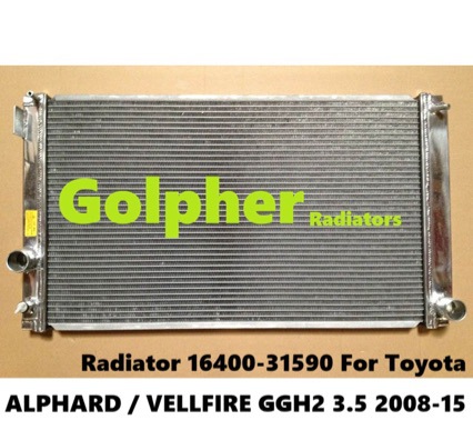Golpher Radiator, suitable for TOYOTA Alphard Vellfire GGH30-3.5L, 15-25