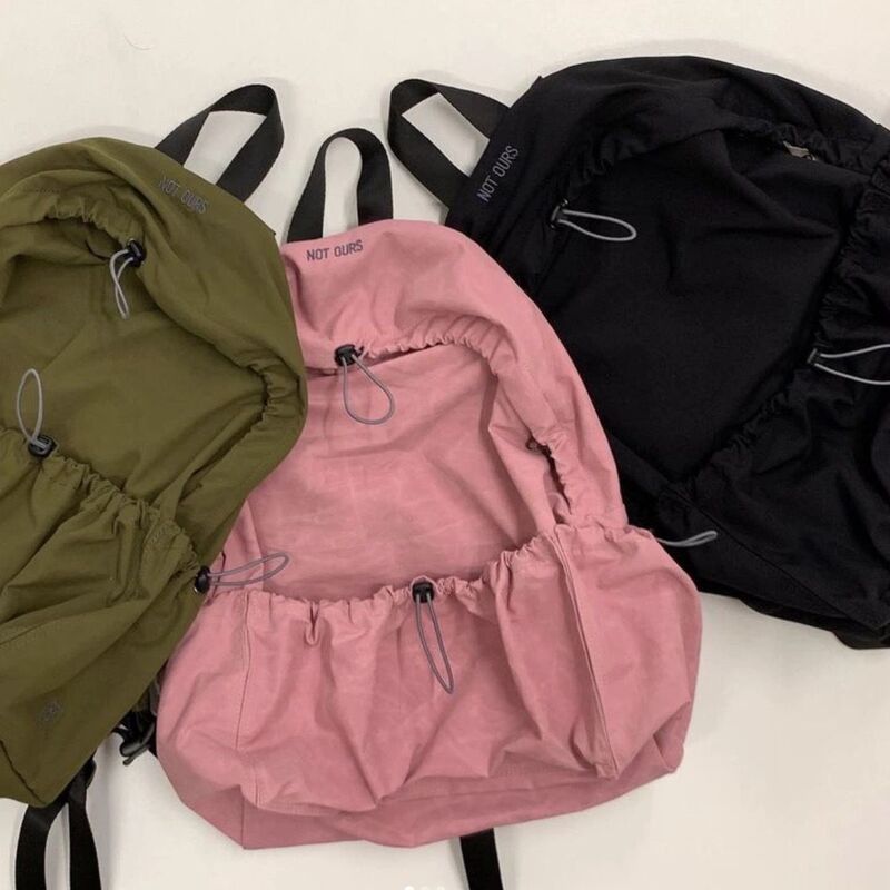 Korean Designer Not Ours Korean Ins Environmentally Friendly Renewable Nylon Backpack Lightweight Niche School Bag