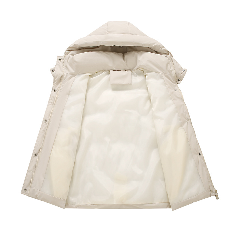 Área de algodón corta para mujeres en 2025 nuevo tipo desmontable ocio universal suelto y delgado invierno grueso chaqueta de pan
