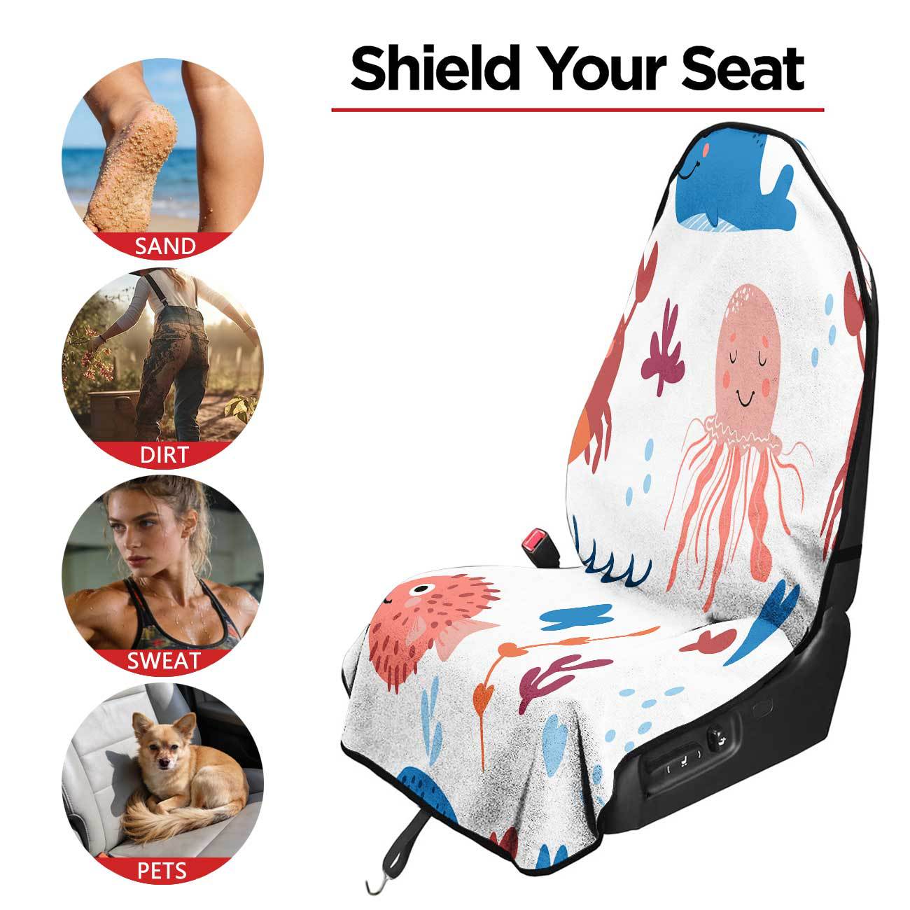 Marine seat towel cover front seat protector suitable for gym and exercise, universal for all seasons and car use