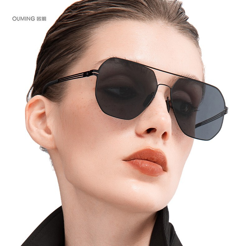 Dolby Fashion Polarized Aviator Sunglasses Men's Polygonal Sun Protection Sunshade Anti-glare Driving Sunglasses