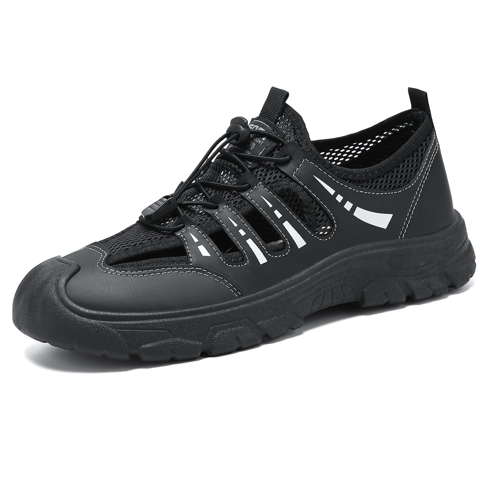 Zapatos de hombre de verano respirables sandalias de malla para hombres zapatos de playa grandes zapatos de playa casuales ligeros al aire libre