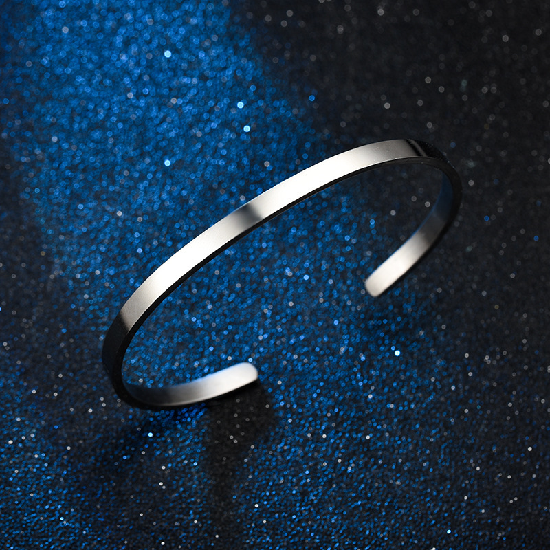 13g Weight Cuff Bracelets Jewelry Accessory Type Titanium Steel Chain Material 1 Piece Quantity Holiday, Daily Occasion Titanium Steel Material Solid Color Pattern Women's Gender Plating Design Hip-Hop, Retro Style Hip-Hop Retro Solid Color Titanium Steel Cuff Bracelets In Bulk 7