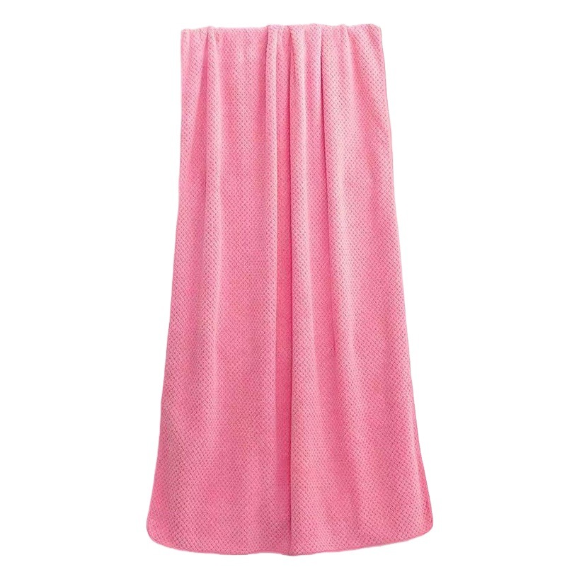 Large bath towel spring and summer coral fleece bath towel pineapple lattice adult quick-drying absorbent factory wholesale