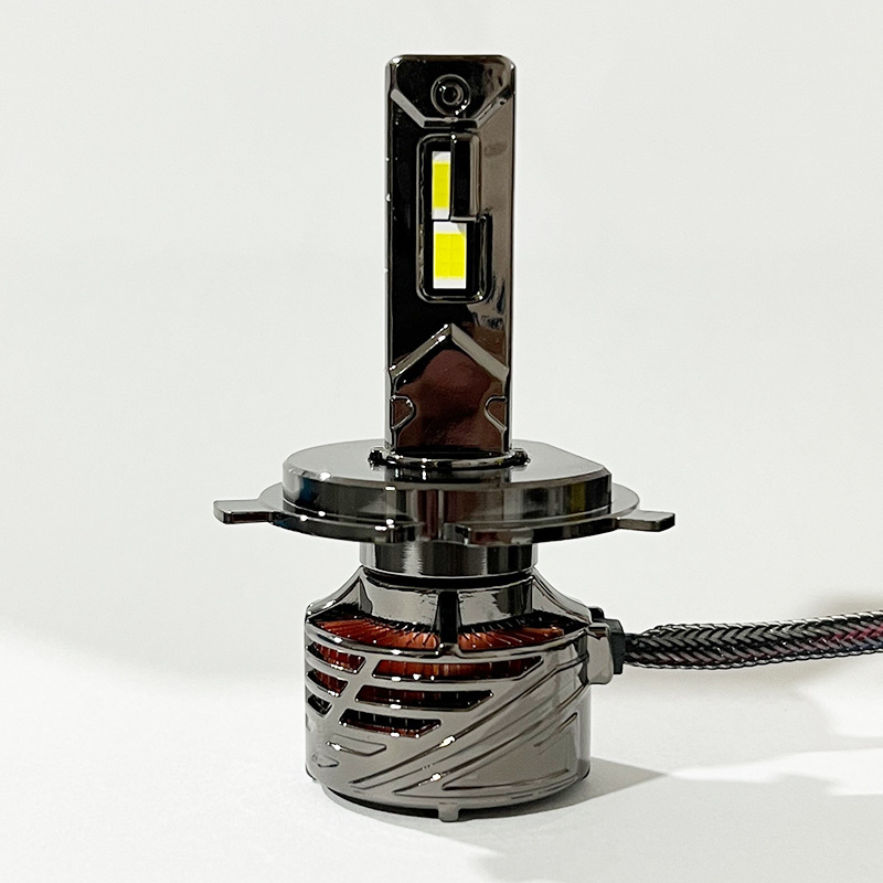 Faros LED para coche Amazon, súper brillantes, con doble tubo de cobre, luz blanca fría, haz alto y bajo, H4H16000K, universales image 8