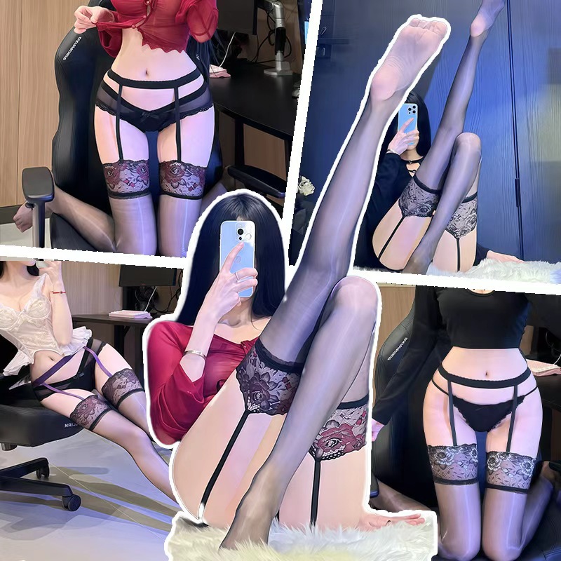 Benzy sexy calcetines ultra delgada pura libido encaje pareja coqueteo prop pasión uniforme seducción5202 image 1