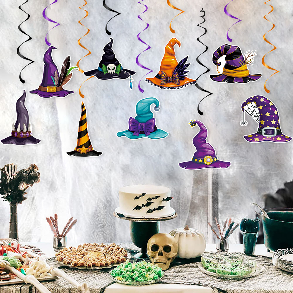 Nuevos productos de Halloween espiral colgante decoración de vacaciones espiral colgante de Halloween fiesta atmósfera decoración colgante