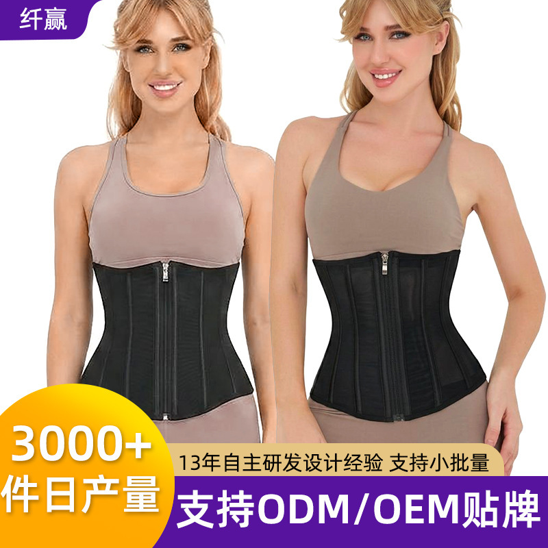 Zipper Mesh Shapewear Waist Trainer Strong Abdominal Control Shapewear High Elasticity Tight-Fitting Waist Belt for Women Zipper Mesh Shapewear Waist Trainer Strong Abdominal Control Shapewear High Elasticity Tight-Fitting Waist Belt for Women