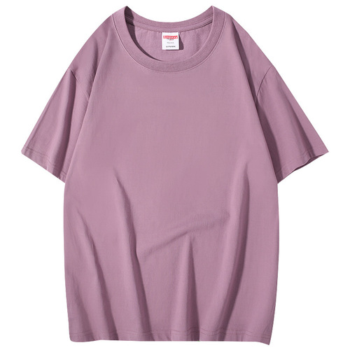 260g heavy-duty pure cotton dropped shoulder t-shirt with custom logo printing, advertising shirt DIY trendy brand crew neck uniform for parties, cultural shirt