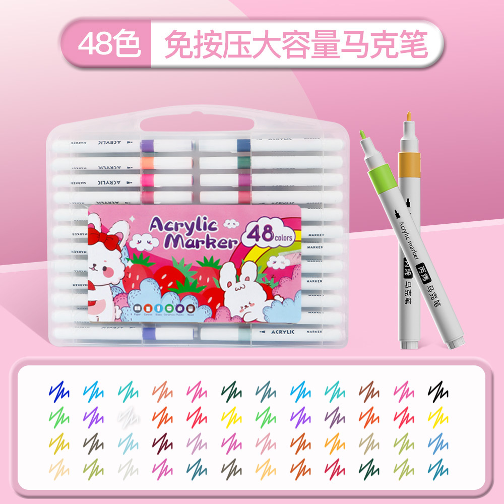 marcador de acrílico especial para estudiantes lavable no sucio mano diy cuaderno de dibujo de acuarela marcador de color plegable