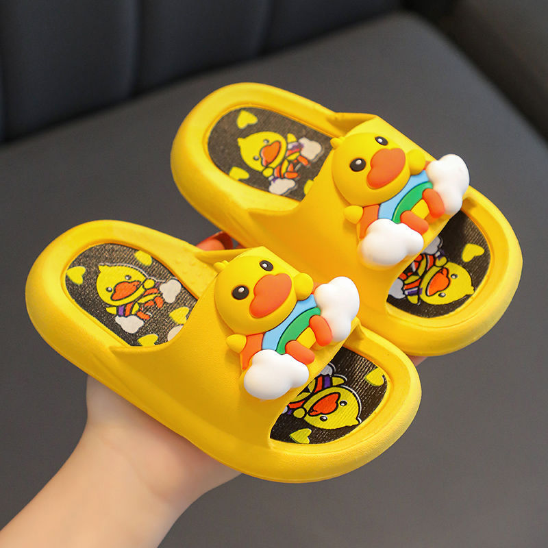 Children's Slippers for Boys and Girls, Spring and Summer Cartoon 3D Non-Slip Bathing Indoor Slippers That Can Be Worn Outside