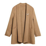 妈妈装中老年新款双面呢大衣春秋开衫外套中年时尚洋气羊毛外搭女，女装毛呢外套，妃慕昵服饰