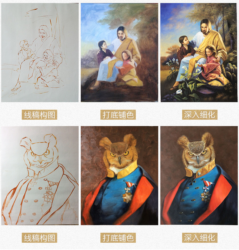 ⊗Purely Hand-Painted Custom Oil Paintings, Wedding Photos, Portraits, Classical Impressions, Landscapes, Florals, Still Life