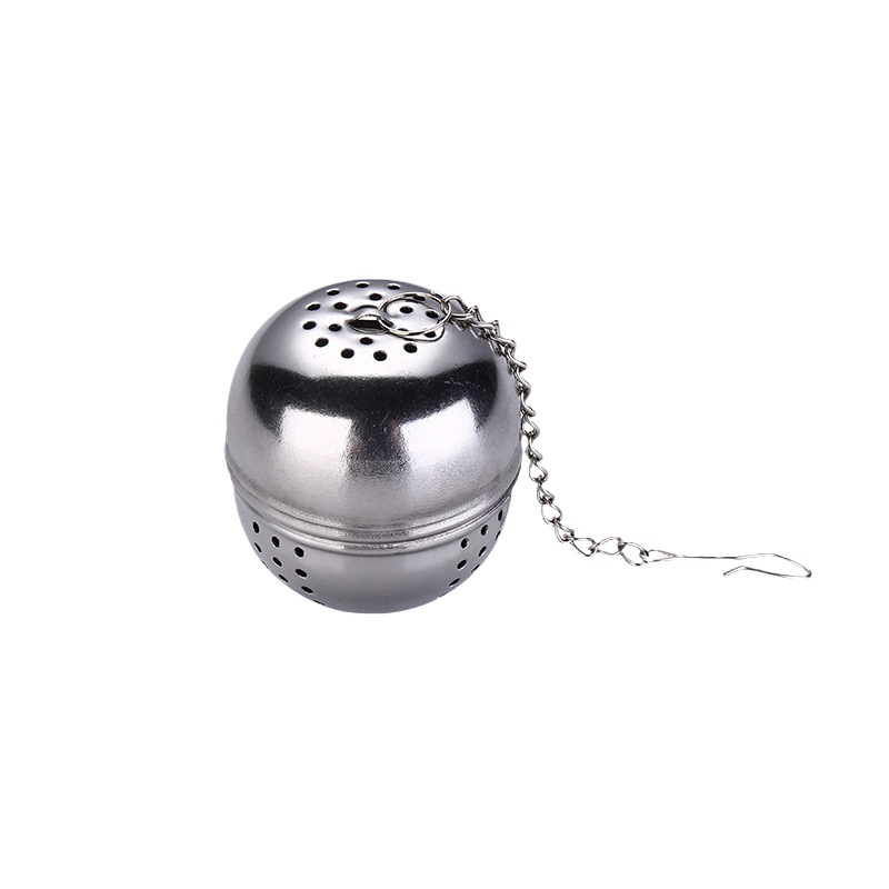 Acero inoxidable condimento bola colgante cadena sabor tesoro té bola sopa té filtro cocina gadget condimento caja creativo colador de té