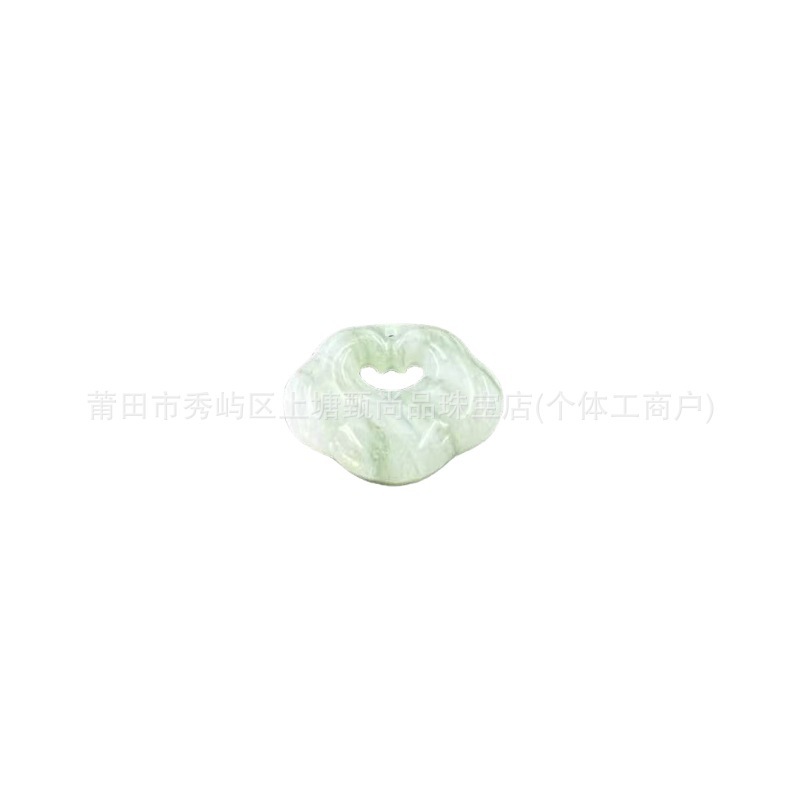 天山翠祥云锁吊坠挂件天然祥云如意吊坠无暇冰飘支持代发直播引流|undefined