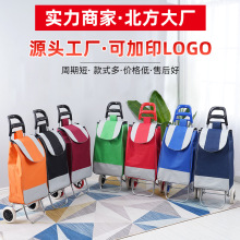 买菜小拖车老年人家用购物买菜推车老太太手拉车便携爬楼拉杆车