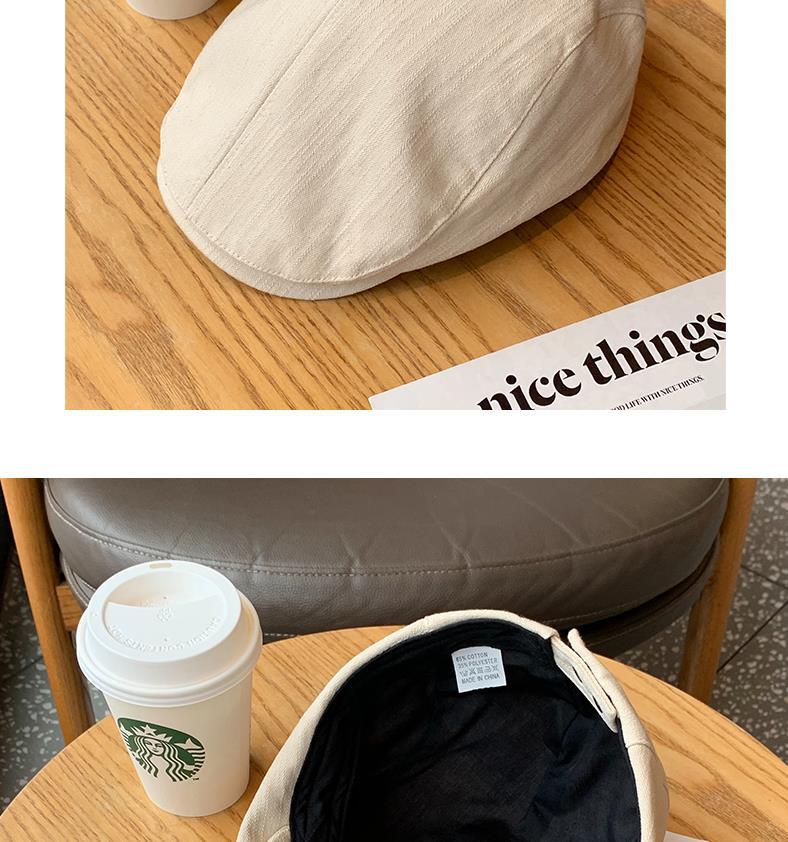 Unisex Basic Retro Solid Color Curved Eaves Beret Hat display picture 1