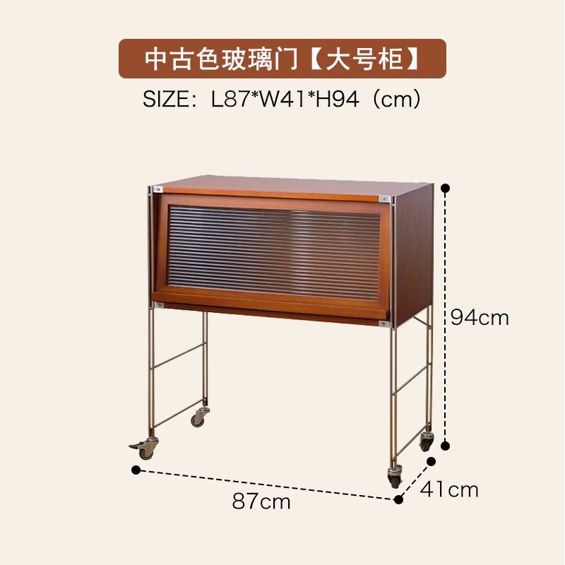 대형 캐비닛 유리문 [소나무]