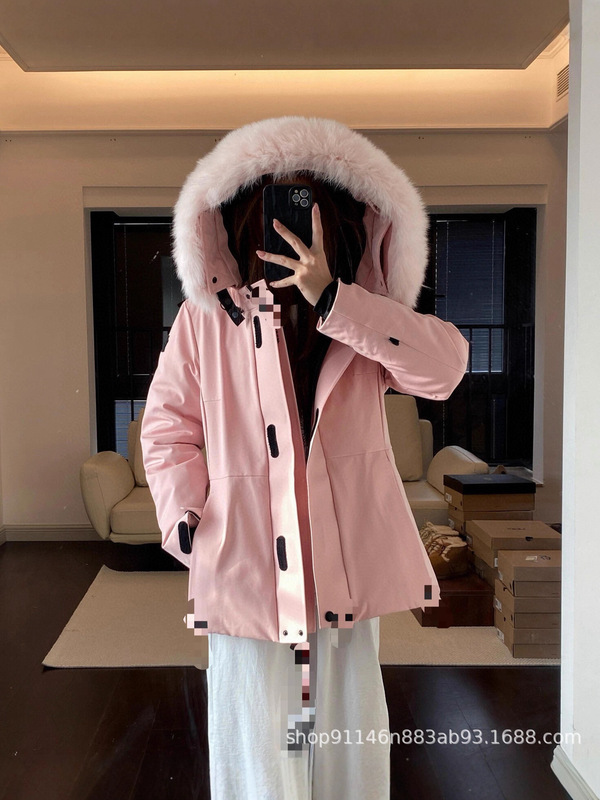 蒙口鹅绒服原标M家25秋冬新款高端女士狐狸毛领羽绒滑雪夹克外套|undefined