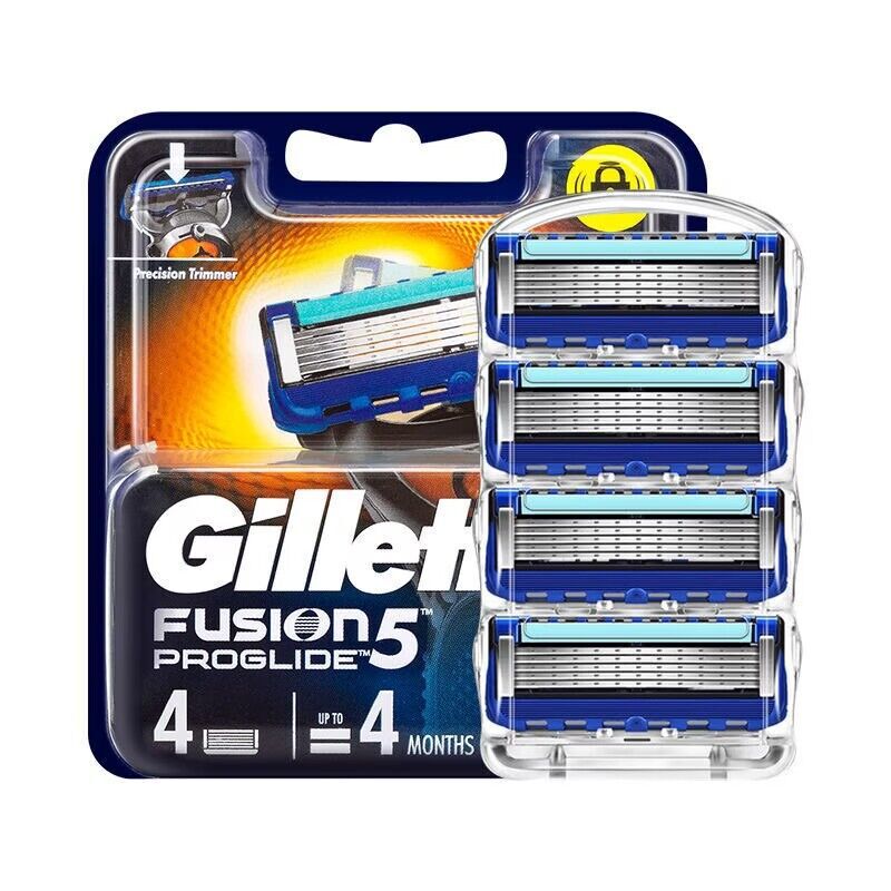Gillette Fusion Manual Razor Handle with 5 Blades, Fusion Razor with 1 Handle and 1 Blade