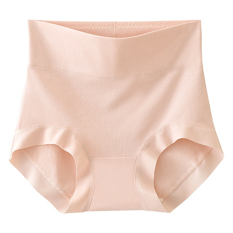 新疆長繊維綿100% ハイウエストショーツ 女性用 腹部を引き締める シームレス 通気性 抗菌 大きいサイズ 太め女性用 純綿三角パンツ
