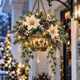 Зимние подвесные украшения Winter Bloom Glow
