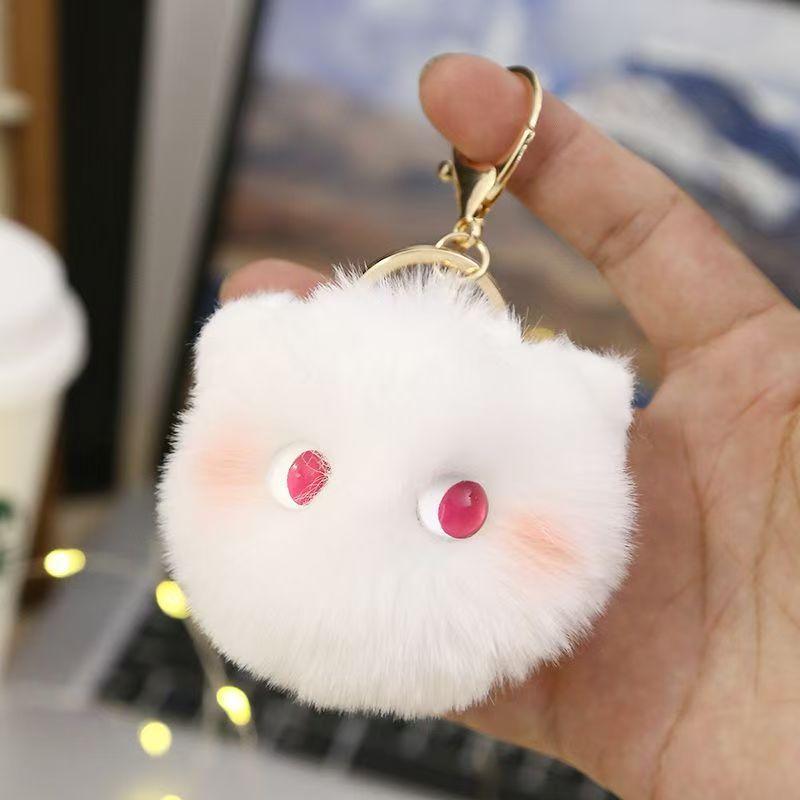 Gato de carbón nuevo colgante de peluche hecho a mano gatos ligeros llaveros lindos bolsas escolares colgante regalo creativo