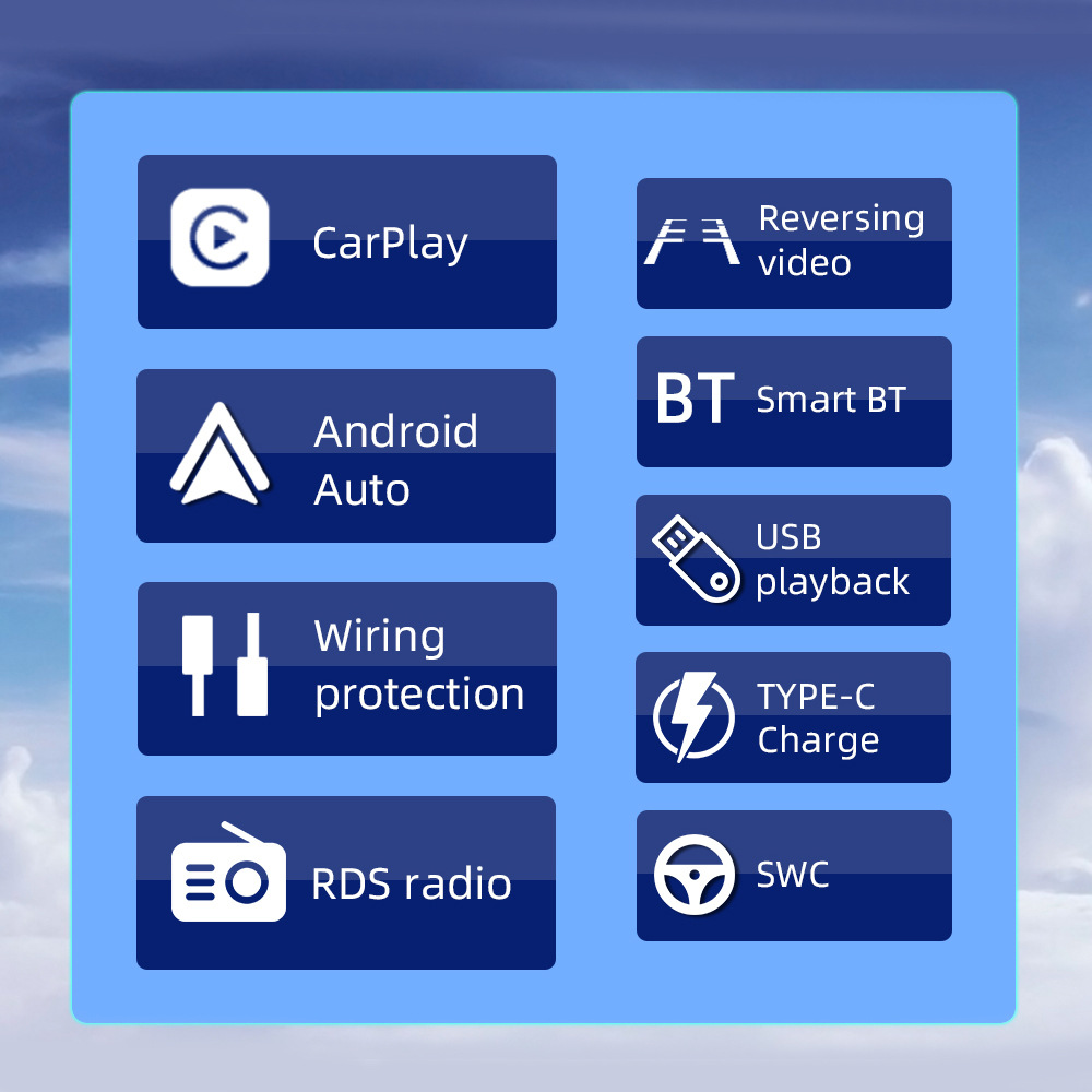 6.86 inch single ingot apple wireless CarPlay car MP5 player IPS screen car FM radio 12V
