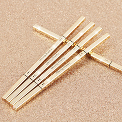 Electroplated small gold bar eyebrow pencil double-ended small gold chopsticks triangular eyebrow pencil waterproof long-lasting non-fading thin head beginner student