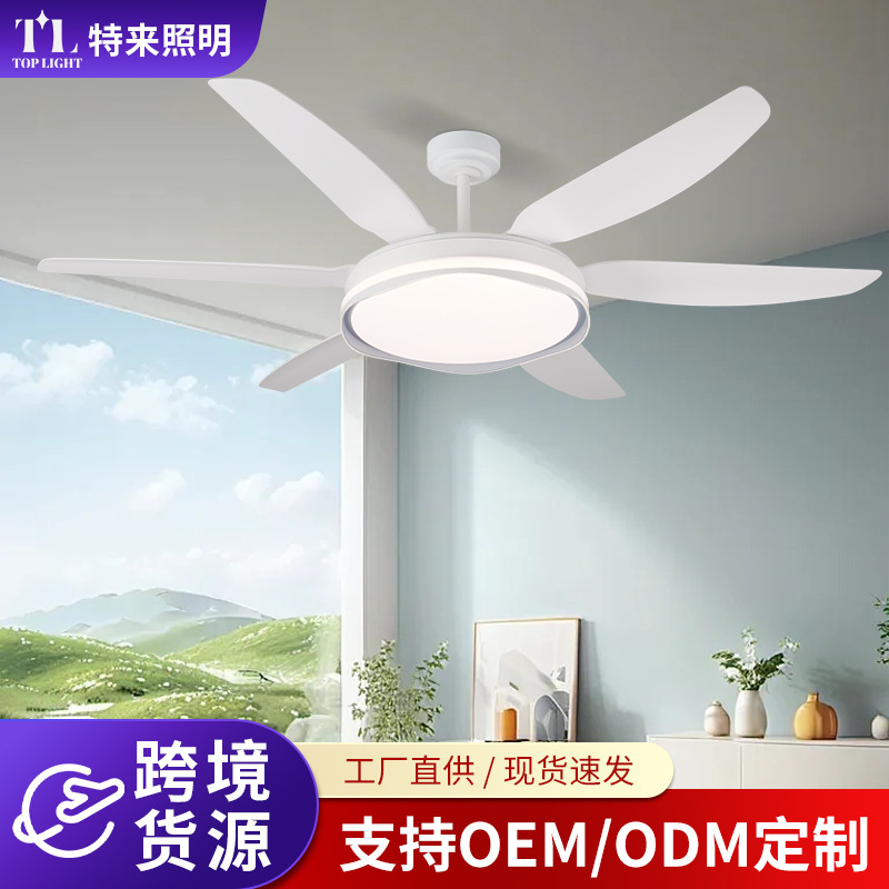 Ventilador de Techo con Luz Inversor de 64 Pulgadas, Metal y ABS, Control por Aplicación, para Sala de Estar y Dormitorio image 1