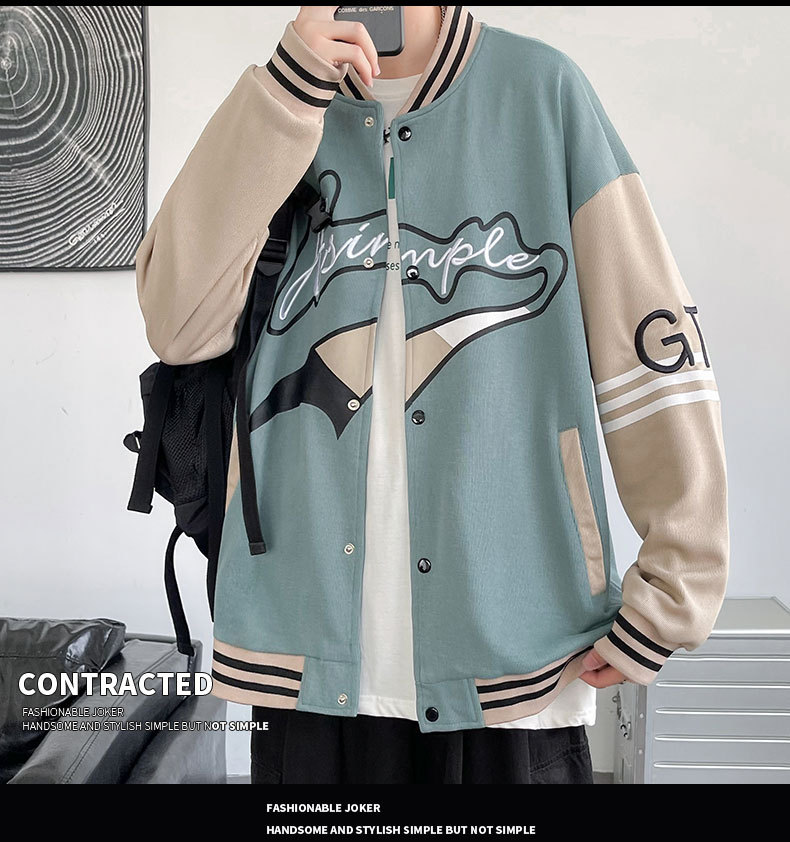 Men's Baseball Jacket Thickened Pilot Style For Spring Autumn_voghion.com