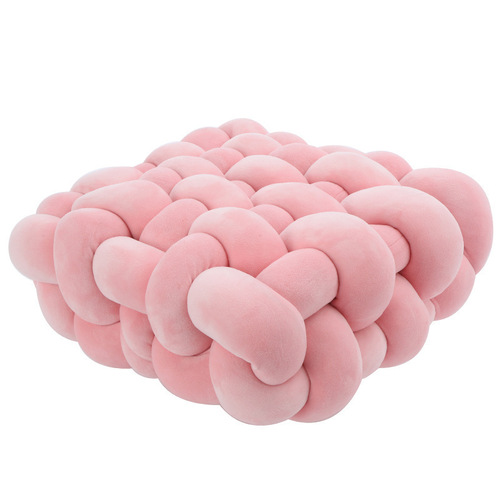 Nordic style fabric home decor Instagram cushion solid color woven square seat cushion sofa waist pillow plush cushion cover for all seasons